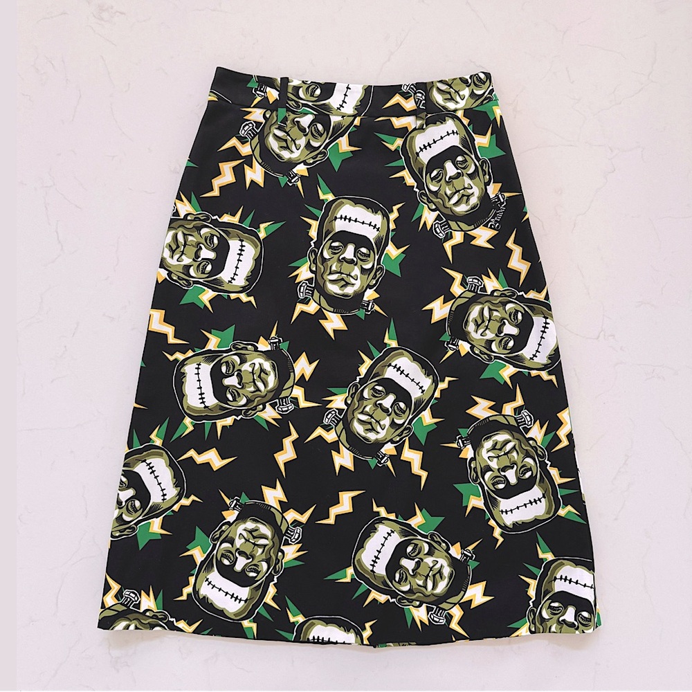 PRADA Universal Studios Edition Frankenstein Pencil Skirt, 40
